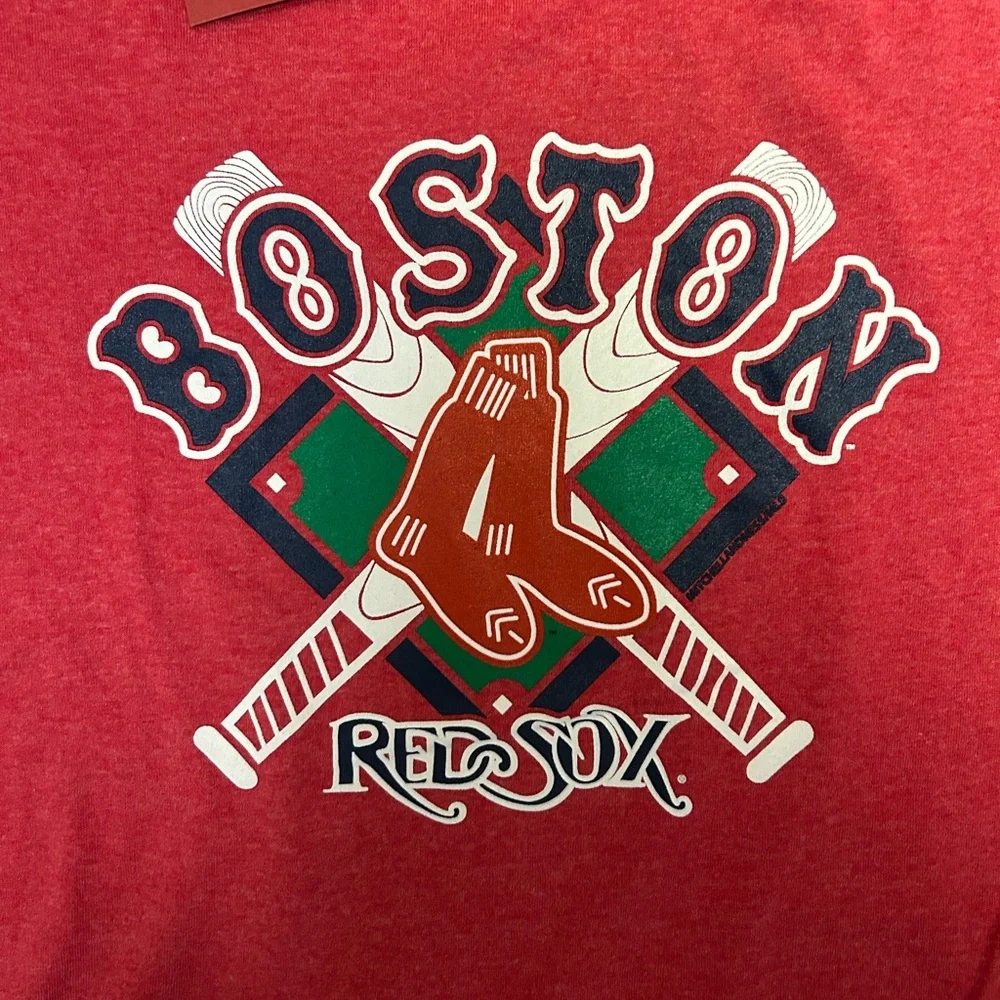 Mitchell & Ness Red Boston Graphic Tee - Picture 2 of 5